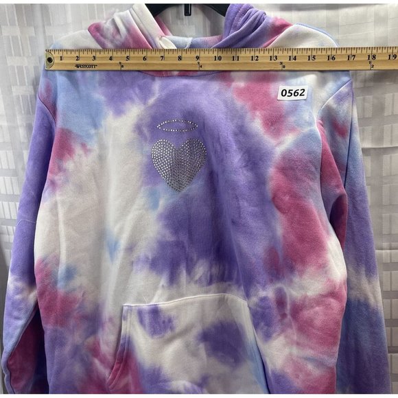 Cult Favorite Women's Good Vibes Tie Dye Multicolor Pull-Over Hoodie Size M - Picture 3 of 15